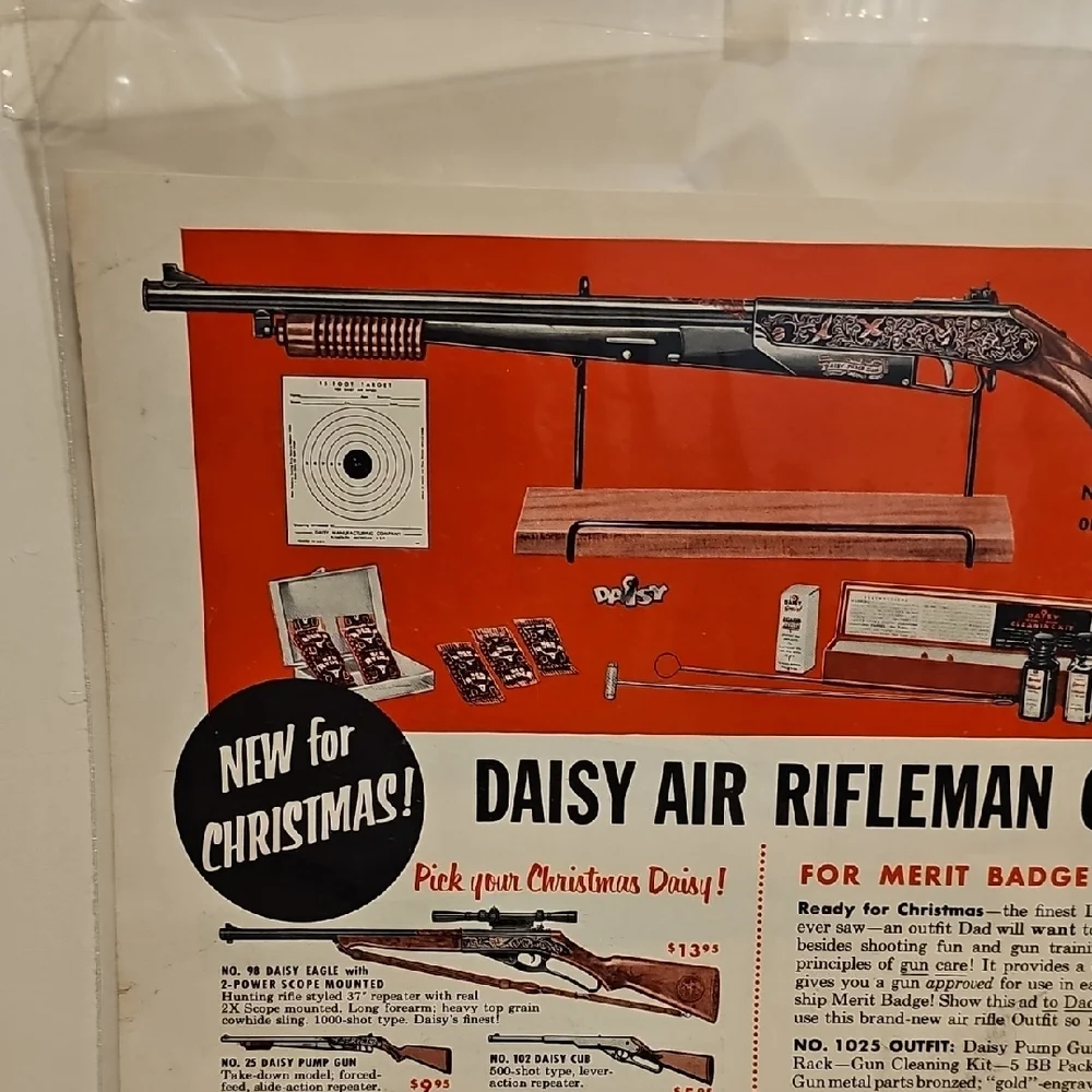 Daisy Air Rifleman Outfit Poster with Red and White Design